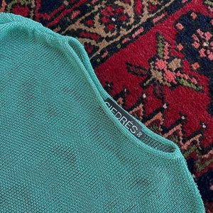 SIEDRES sleeveless knitted mini dress (Size 36)